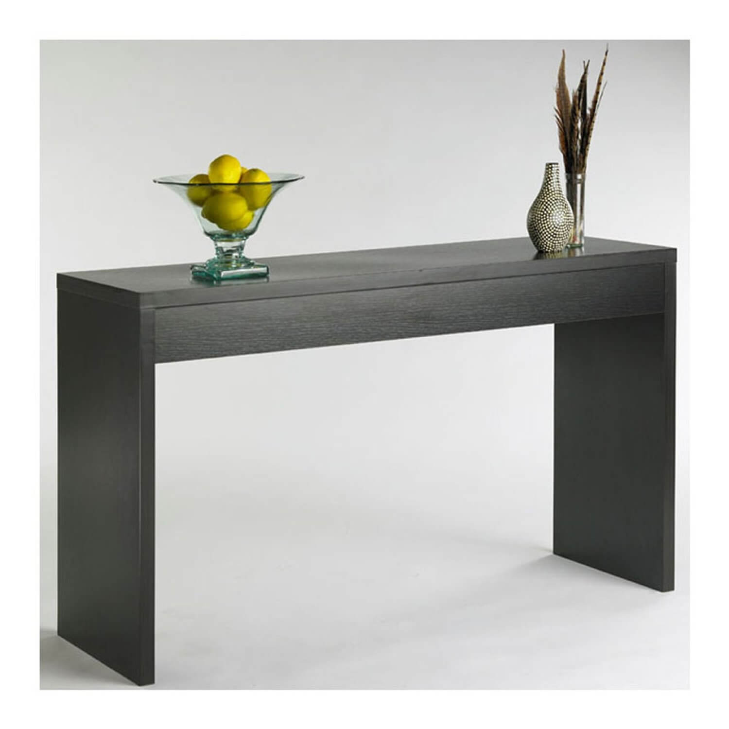 Contemporary Living Room Console Wall / Sofa Table in Espresso