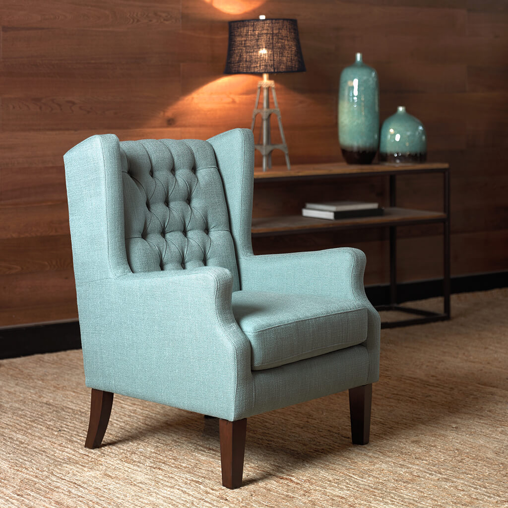 Maxwell Button Tufted Wing Chair