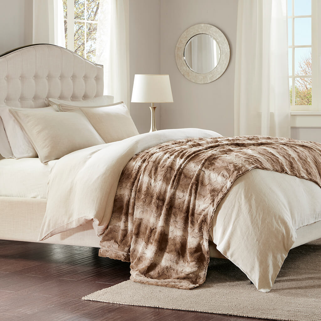 Zuri Faux Fur Oversized Bed Throw