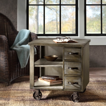 Cirque Accent End Table on Wheels (nonmoveable)
