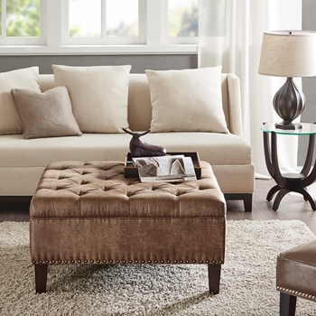 Lindsey Tufted Square Cocktail Ottoman